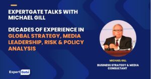 ExpertGate Talks with Michael Gill , blog banner image consisting image of Michael Gill