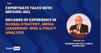 ExpertGate Talks with Michael Gill , blog banner image consisting image of Michael Gill
